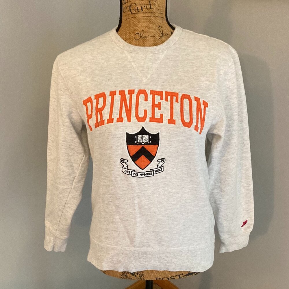 Princeton University Sweatshirt Gray Orange Women Size Small